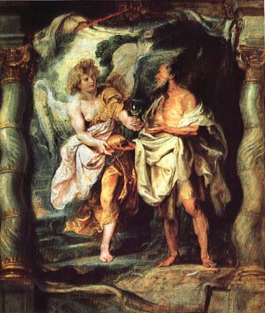 The Prophet Elijah Receiving Bread and Water from an Angel